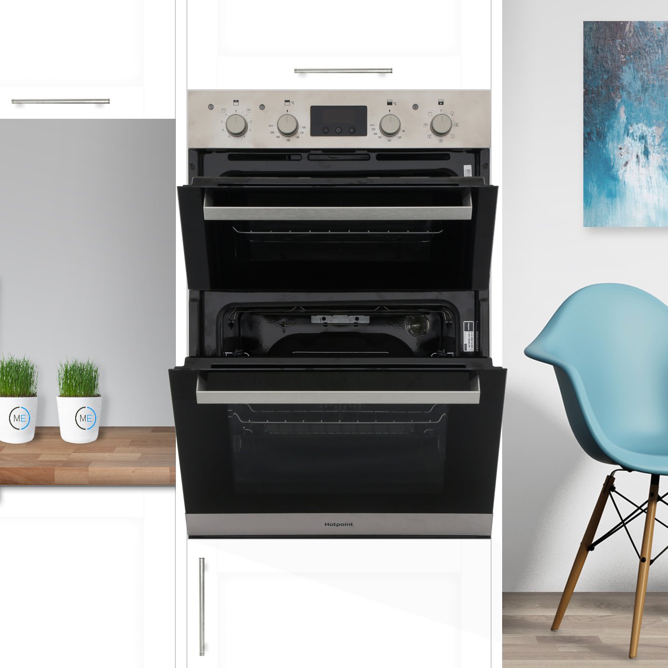 Buy Hotpoint DKD3841IX Double Built In Electric Oven Inox Marks