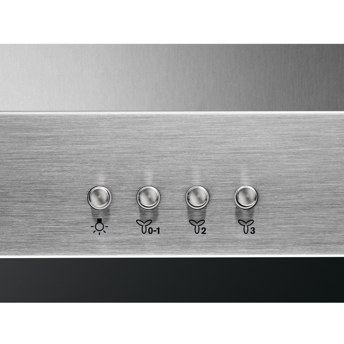 AEG DKX2630M 3000 60cm Chimney Cooker Hood, Stainless Steel, D Rated