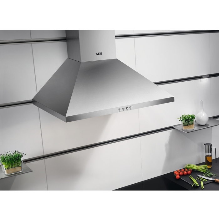 AEG DKX2630M 3000 60cm Chimney Cooker Hood, Stainless Steel, D Rated