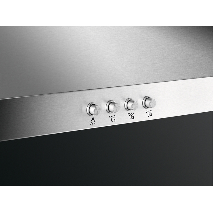AEG DKX2630M 3000 60cm Chimney Cooker Hood, Stainless Steel, D Rated