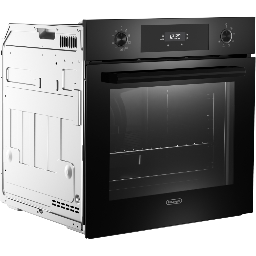DeLonghi DLP 9 NL PH Built-In Electric Single Oven with Pyrolytic Cleaning, Black, A+ Rated
