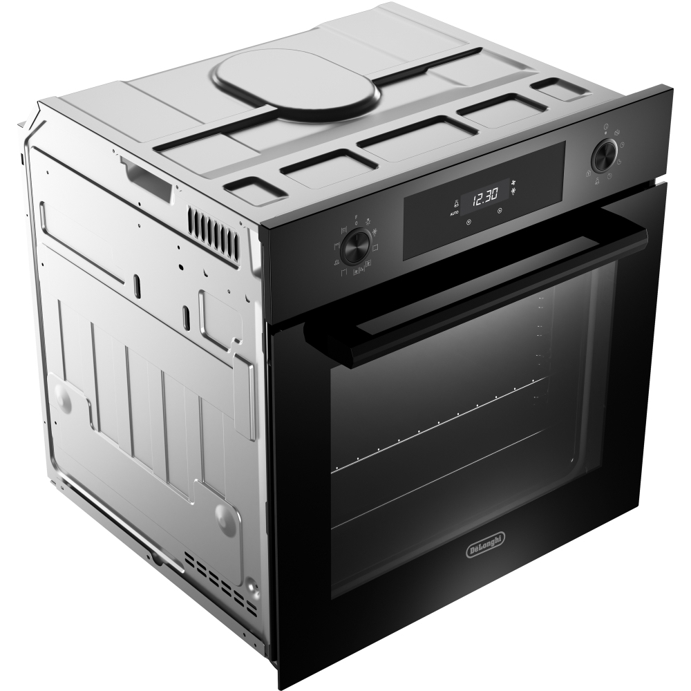 DeLonghi DLP 9 NL PH Built-In Electric Single Oven with Pyrolytic Cleaning, Black, A+ Rated