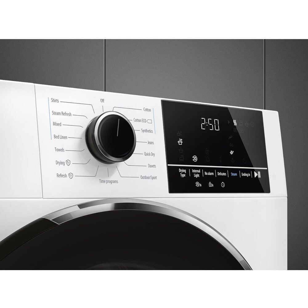 Smeg DNP92SEUK Heat Pump Tumble Dryer, 9kg, White, A++ Rated