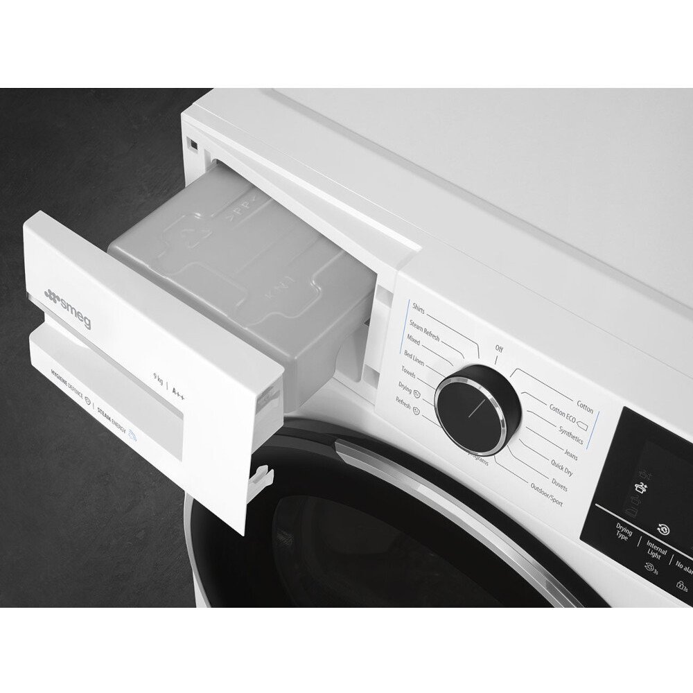Smeg DNP92SEUK Heat Pump Tumble Dryer, 9kg, White, A++ Rated