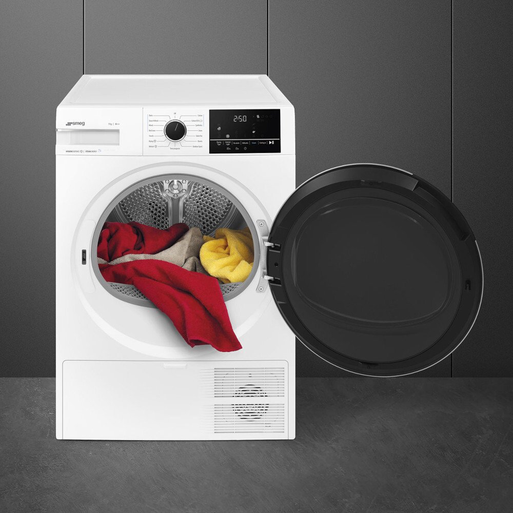 Smeg DNP92SEUK Heat Pump Tumble Dryer, 9kg, White, A++ Rated