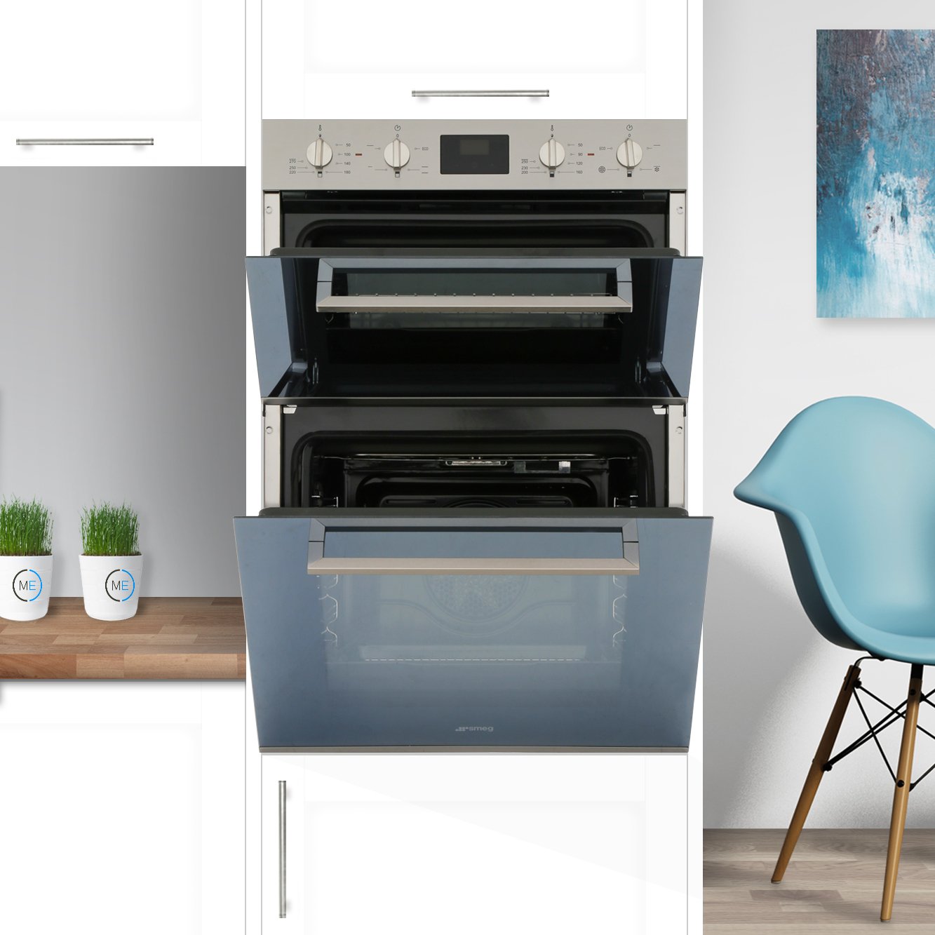 Buy Smeg Cucina DOSF400S BuiltIn Electric Double Oven Stainless