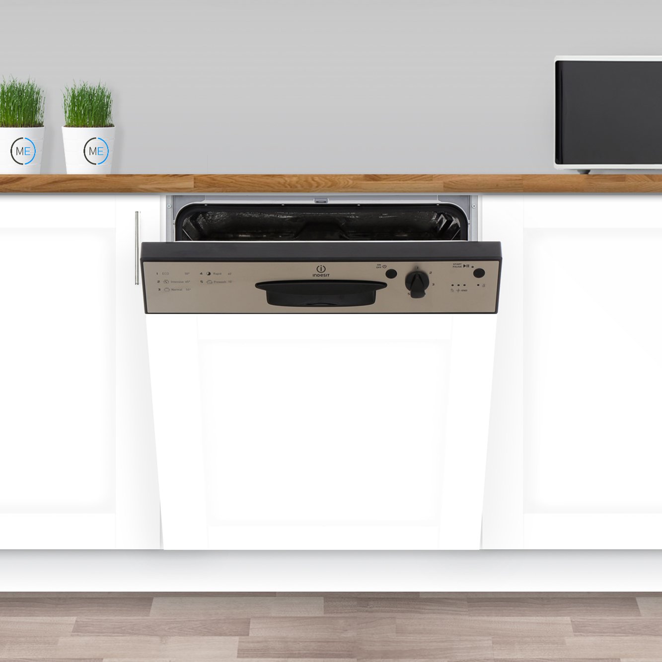 Buy Indesit DPG15B1NX Built In Semi Integrated Dishwasher (DPG15B1NXUK