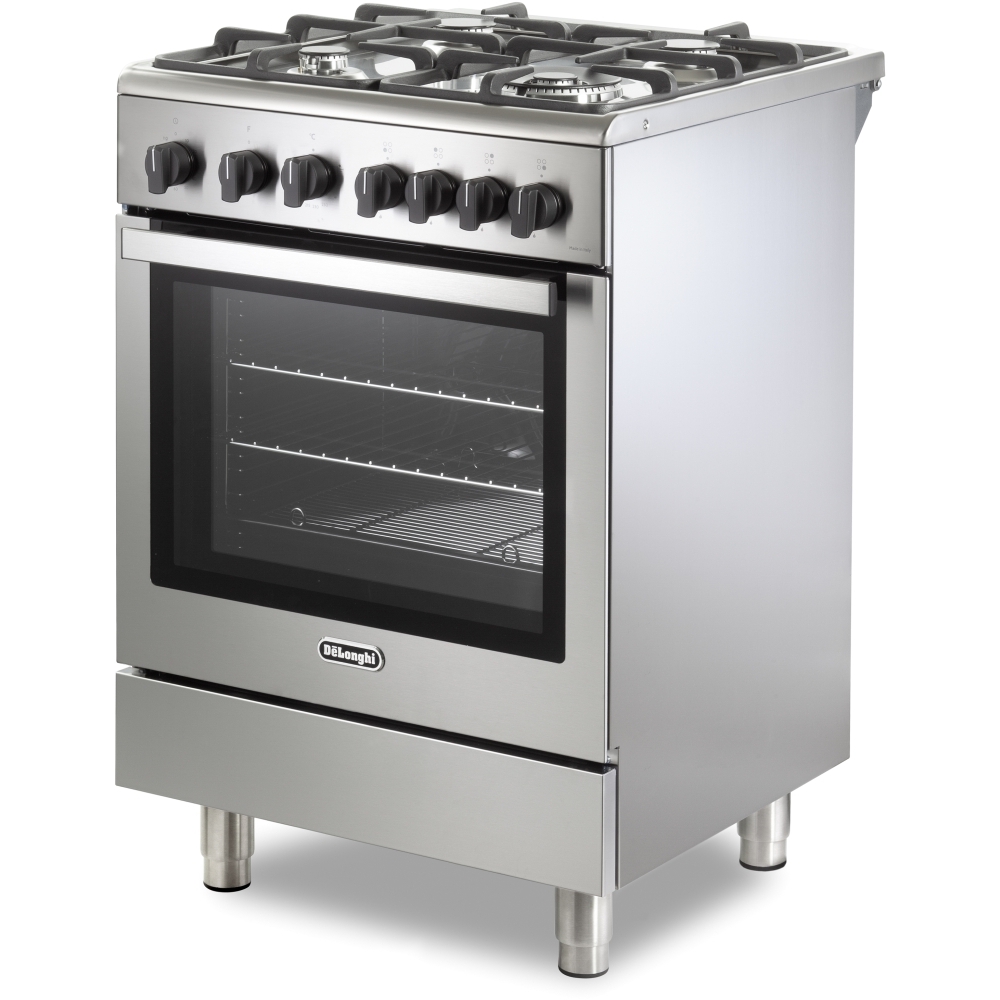 DeLonghi DSC 626G1 Gas Cooker with Single Oven, Stainless Steel, A