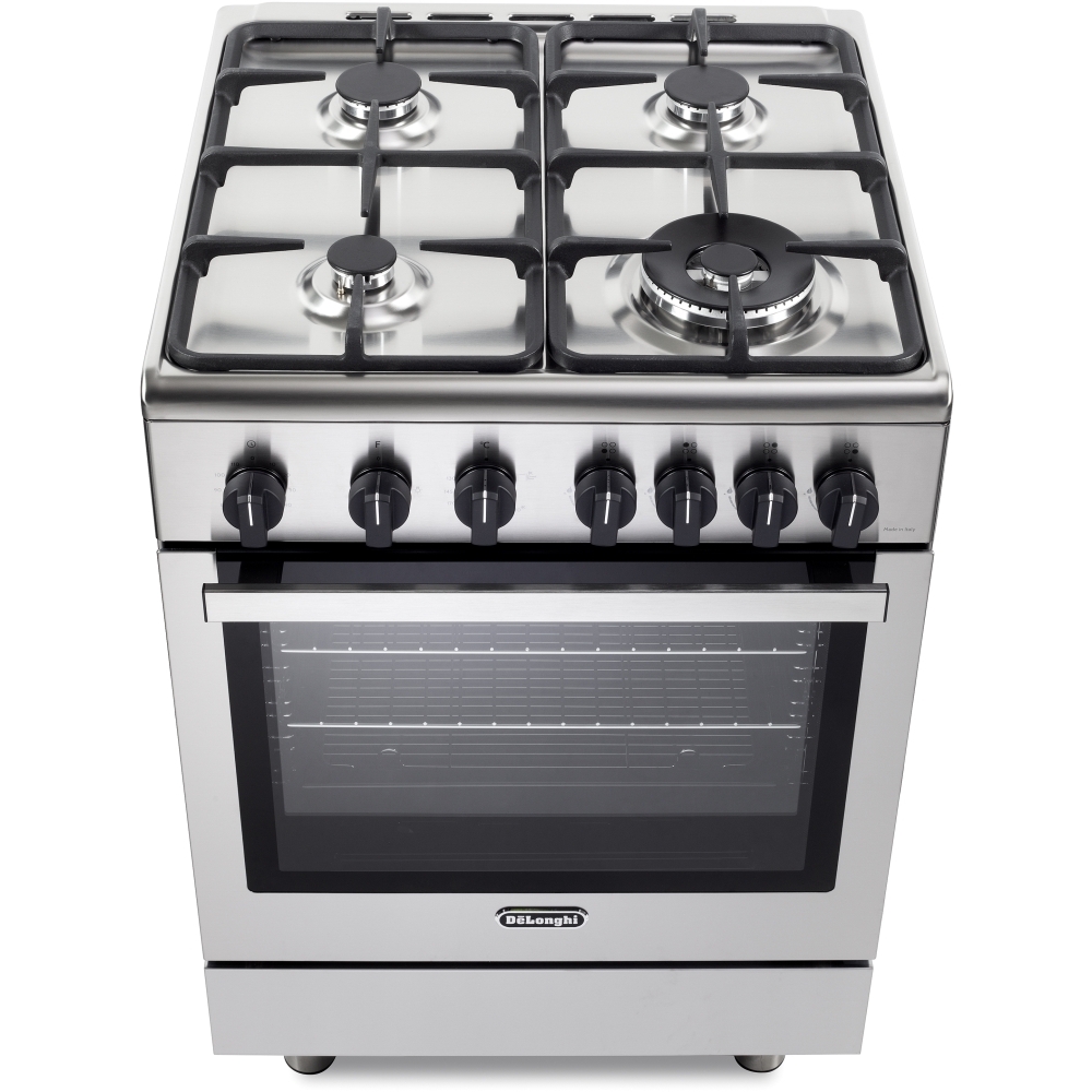 DeLonghi DSC 626G1 Gas Cooker with Single Oven, Stainless Steel, A