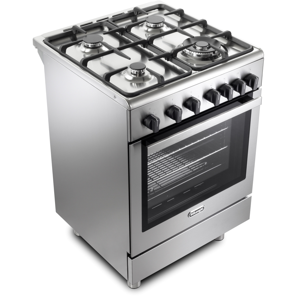 DeLonghi DSC 626G1 Gas Cooker with Single Oven, Stainless Steel, A