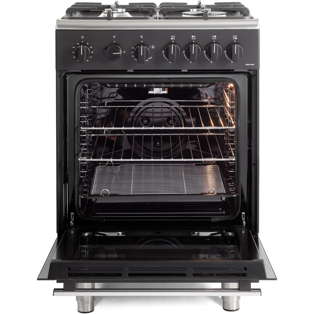 DeLonghi DSC 626G-1 Black Gas Cooker with Single Oven, A Rated