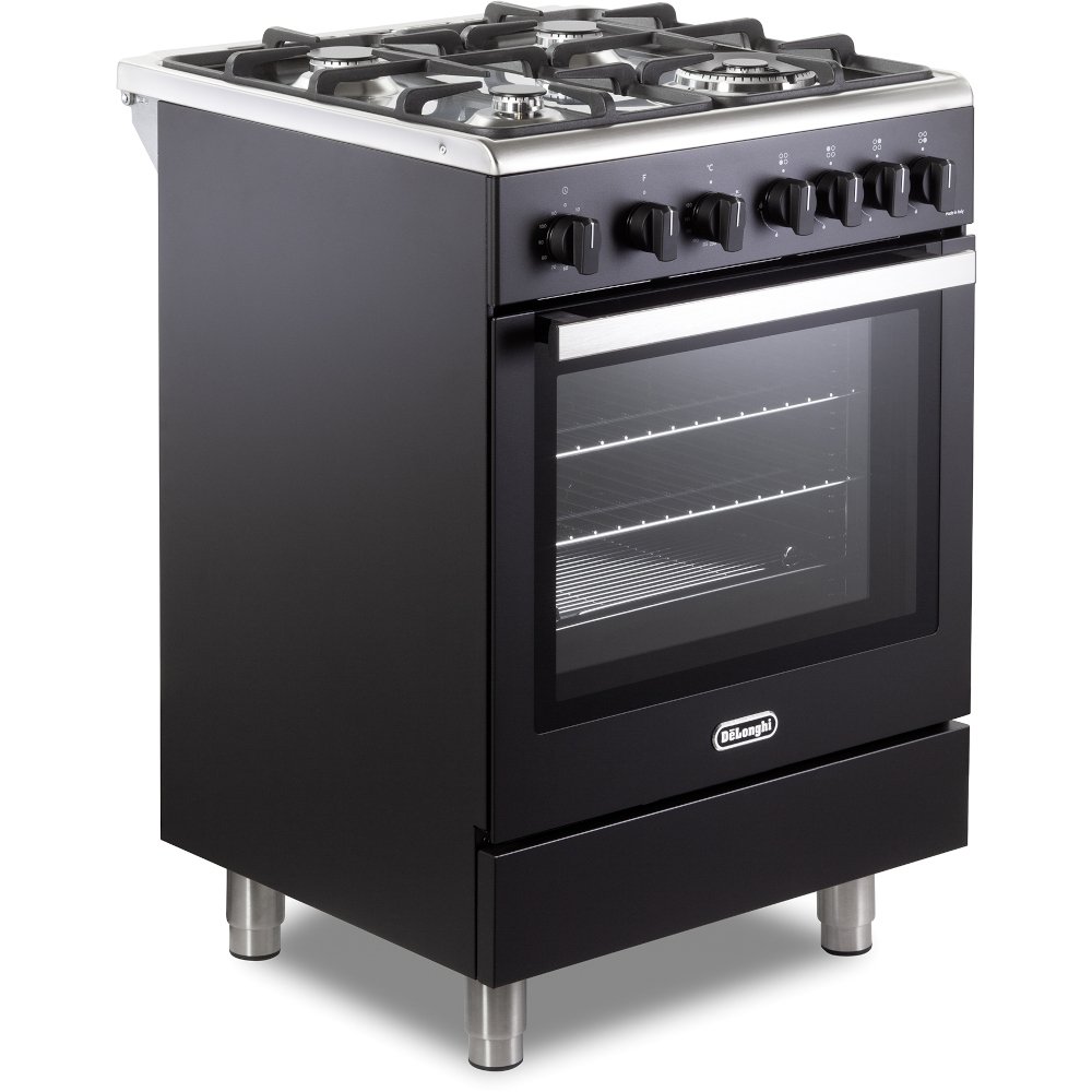 DeLonghi DSC 626G-1 Black Gas Cooker with Single Oven, A Rated