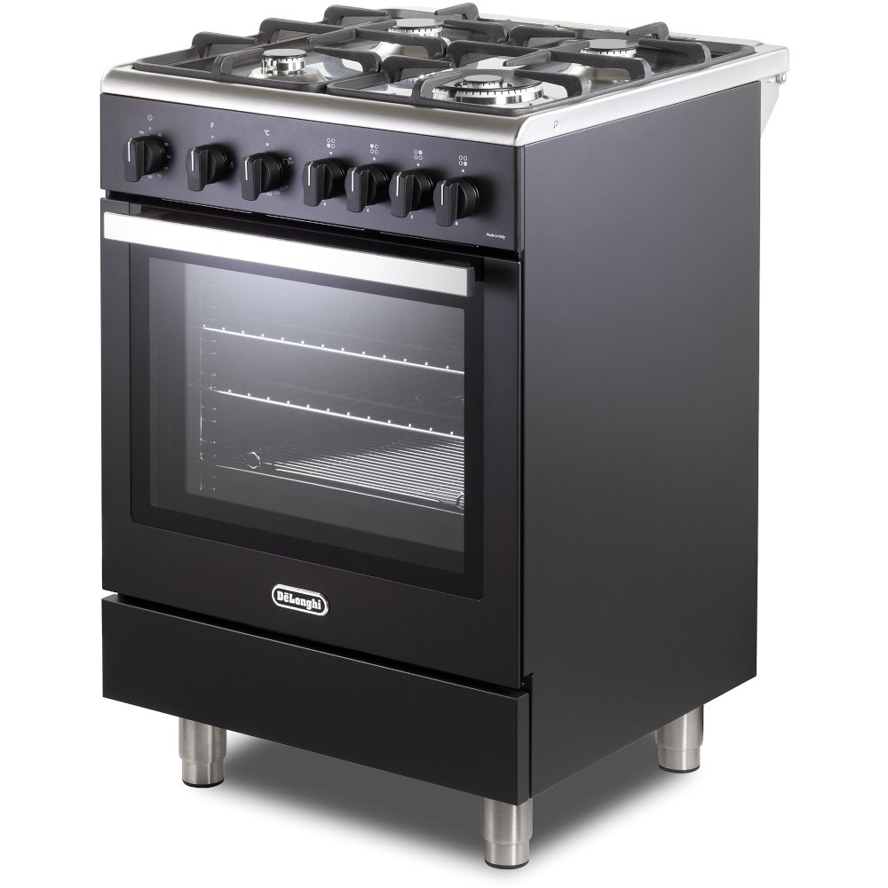 DeLonghi DSC 626G-1 Black Gas Cooker with Single Oven, A Rated