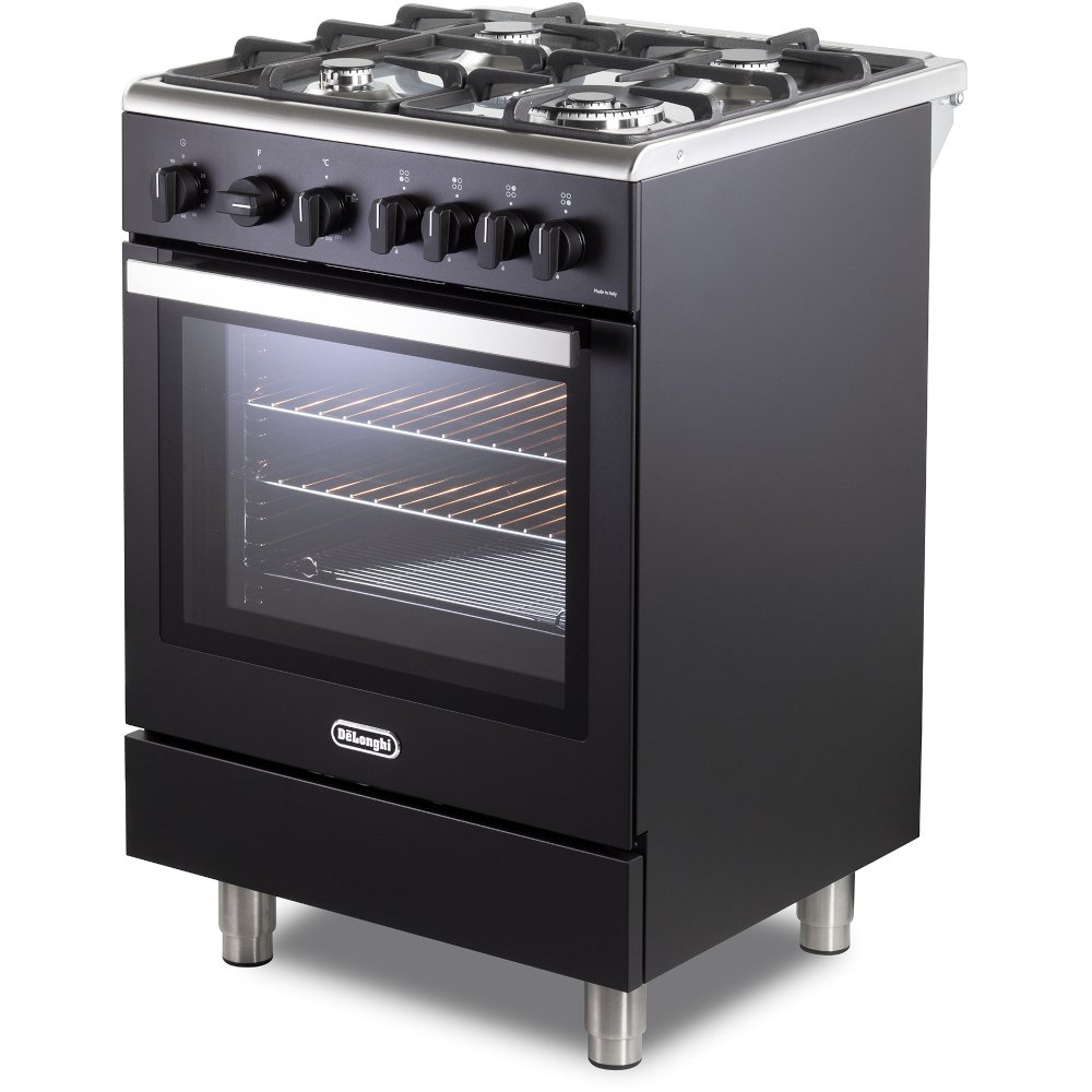 DeLonghi DSC 626G-1 Black Gas Cooker with Single Oven, A Rated