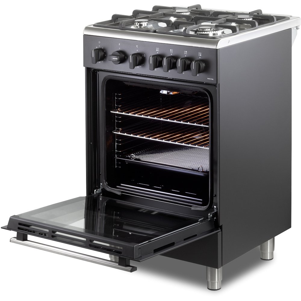 DeLonghi DSC 626G-1 Black Gas Cooker with Single Oven, A Rated