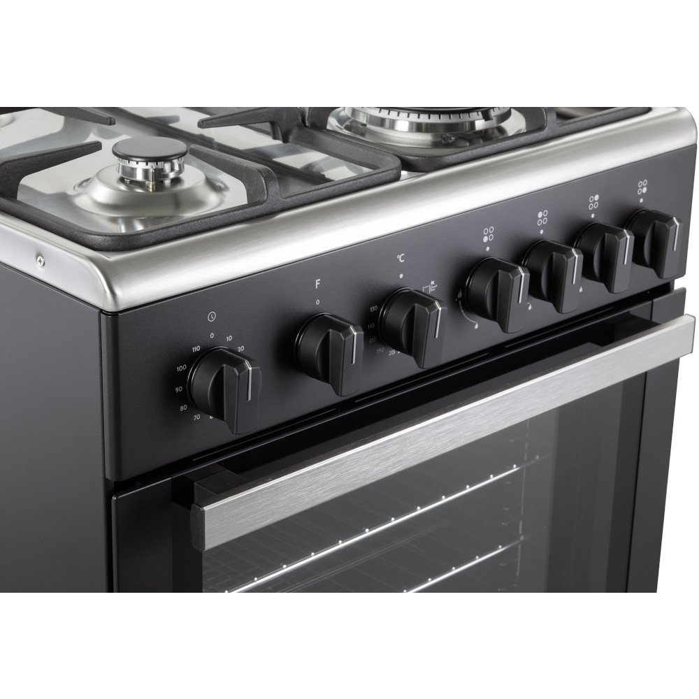 DeLonghi DSC 626G-1 Black Gas Cooker with Single Oven, A Rated