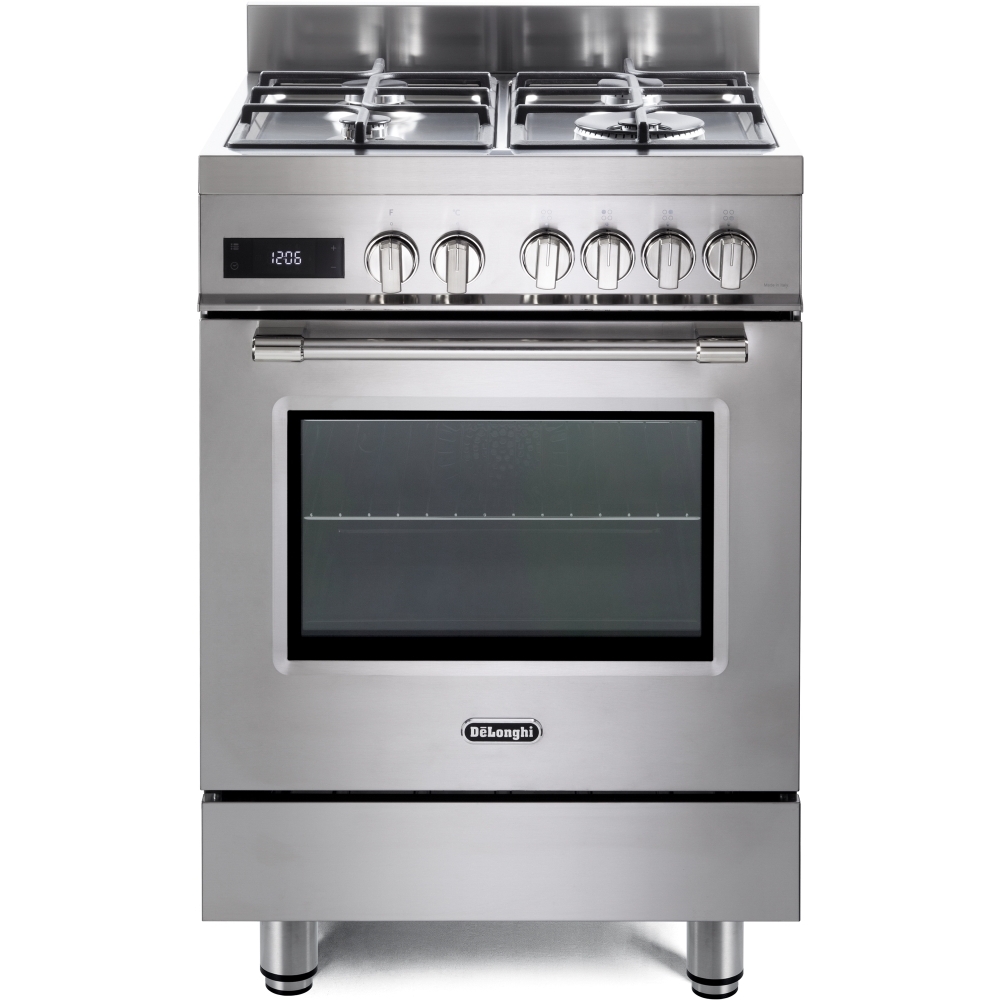 DeLonghi DSC 626MF-1 Modern Dual Fuel Cooker with Single Oven, Stainless Steel, A Rated