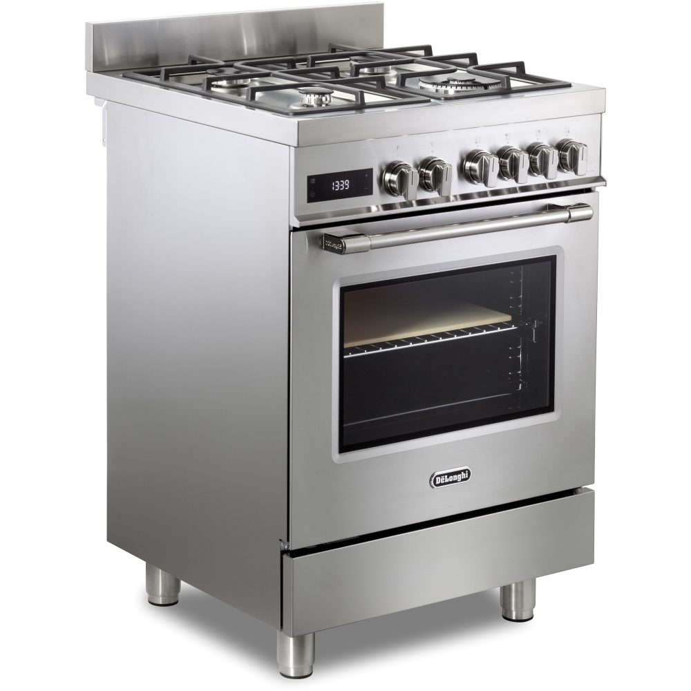 DeLonghi DSC 626MF-1 Modern Dual Fuel Cooker with Single Oven, Stainless Steel, A Rated