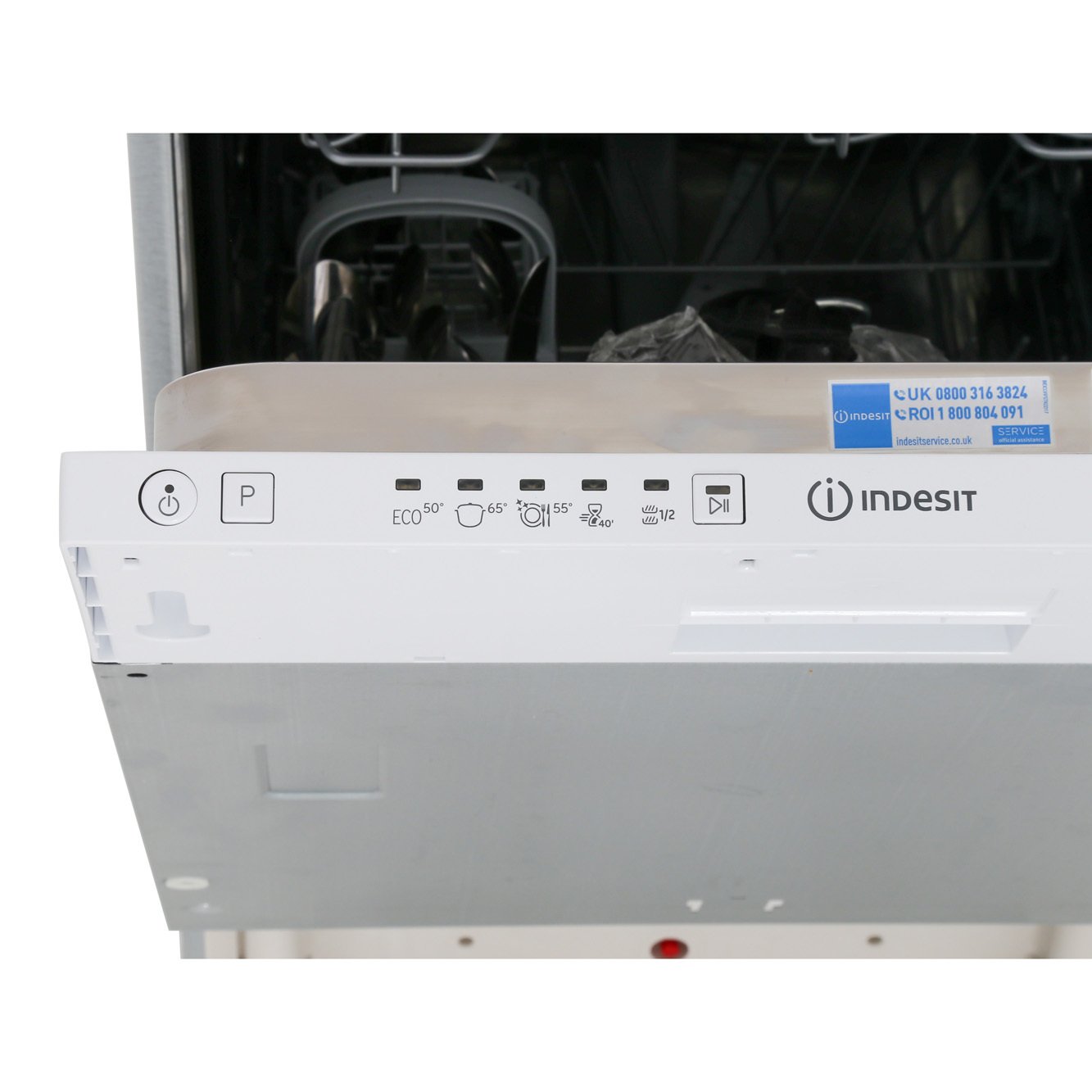 Buy Indesit DSIE 2B10 UK Built In Fully Int. Slimline Dishwasher (DSIE2B10UK) White Marks