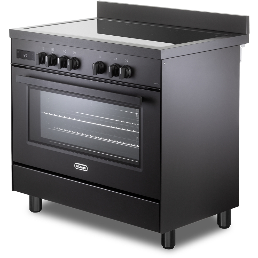 DeLonghi DSR 926IND-BL 90cm Induction Range Cooker, Black, A Rated