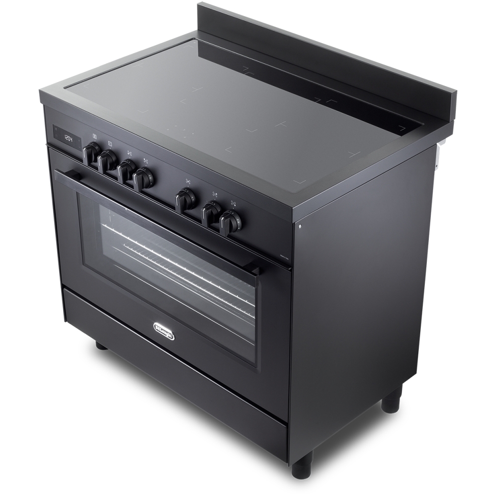 DeLonghi DSR 926IND-BL 90cm Induction Range Cooker, Black, A Rated
