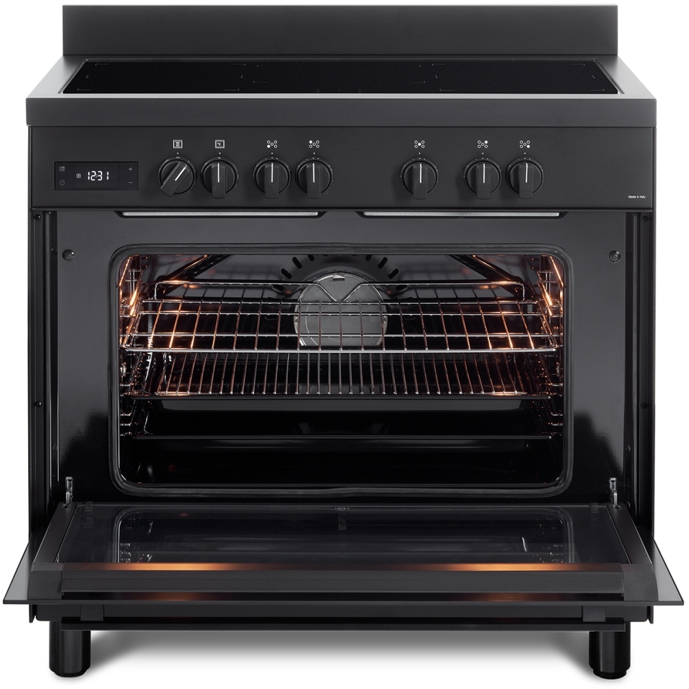 DeLonghi DSR 926IND-BL 90cm Induction Range Cooker, Black, A Rated