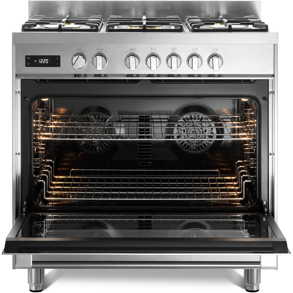 DeLonghi DSR 927-DF/X Space 90cm Dual Fuel Range Cooker, Stainless Steel, A Rated