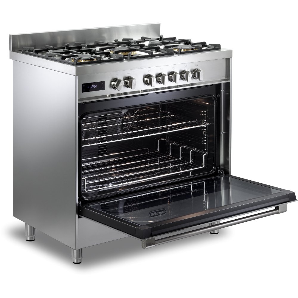 DeLonghi DSR 927-DF/X Space 90cm Dual Fuel Range Cooker, Stainless Steel, A Rated
