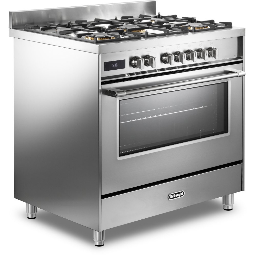 DeLonghi DSR 927-DF/X Space 90cm Dual Fuel Range Cooker, Stainless Steel, A Rated