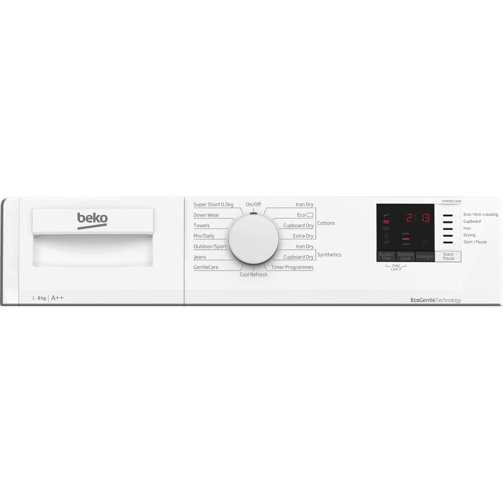 Beko DTIKP81131W Integrated Heat Pump Dryer, 8kg, White, A++ Rated