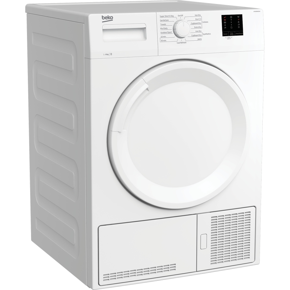 Beko DTKCE80021W Condenser Tumble Dryer, 8kg, White, B Rated