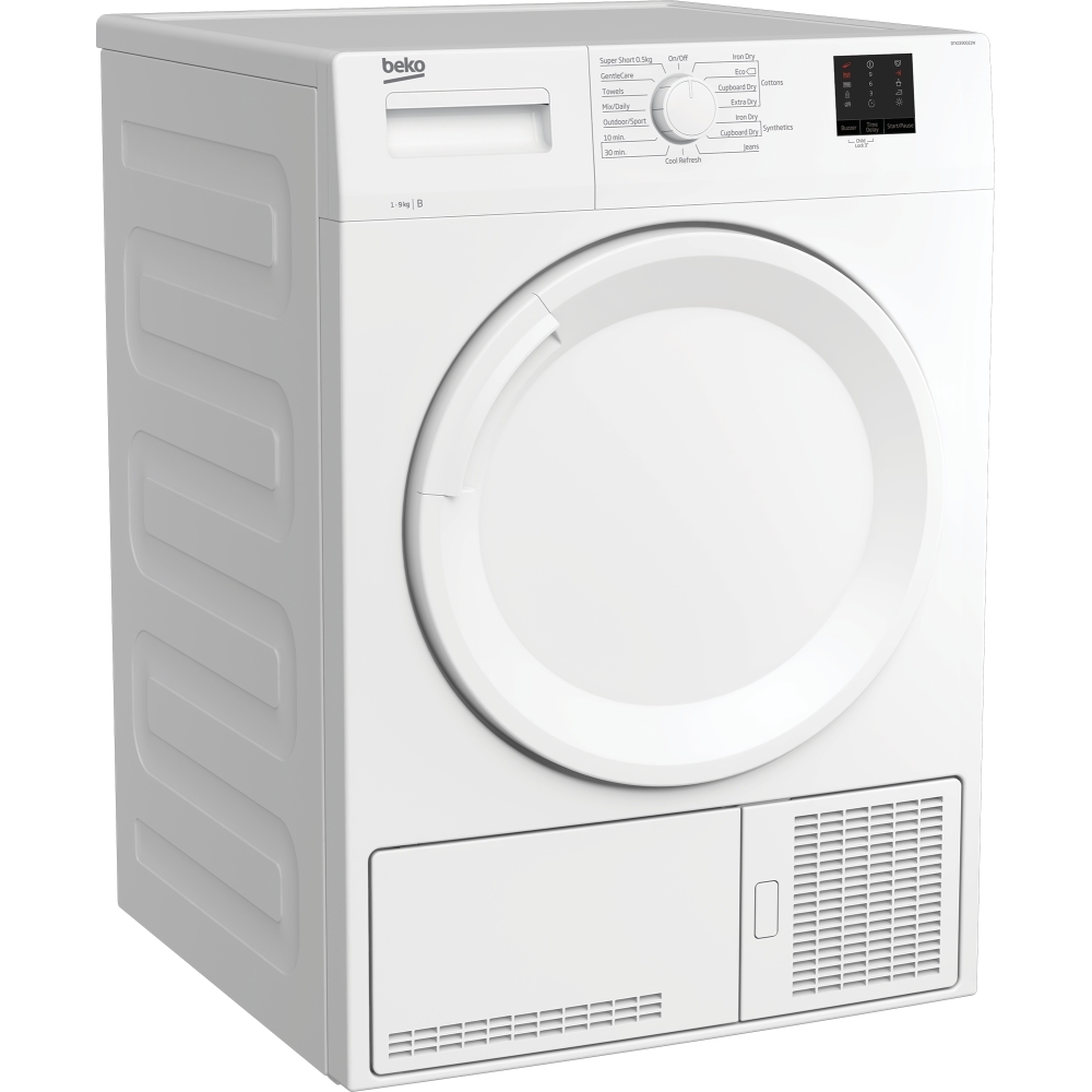 Beko DTKCE90021W Condenser Tumble Dryer, 9kg, White, B Rated