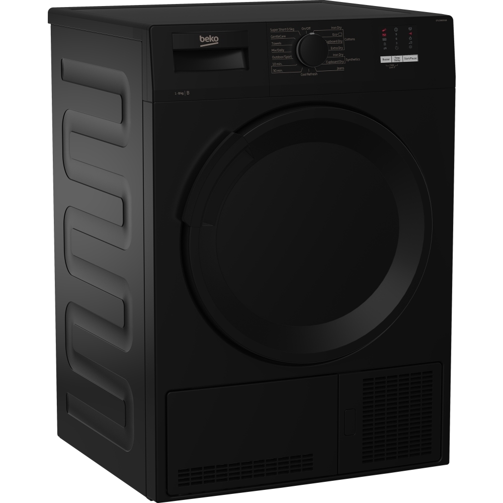 Beko DTLCE80051B Condenser Tumble Dryer, 8kg, Black, B Rated