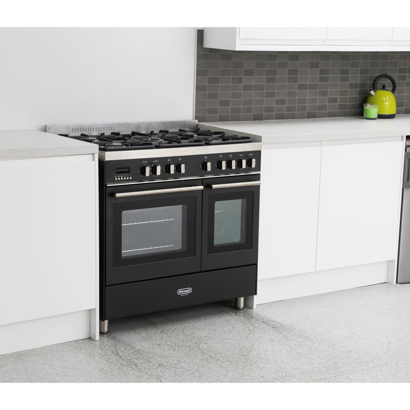 DeLonghi DTR 906-DF/AN Modern 90cm Dual Fuel Range Cooker, Black, B Rated