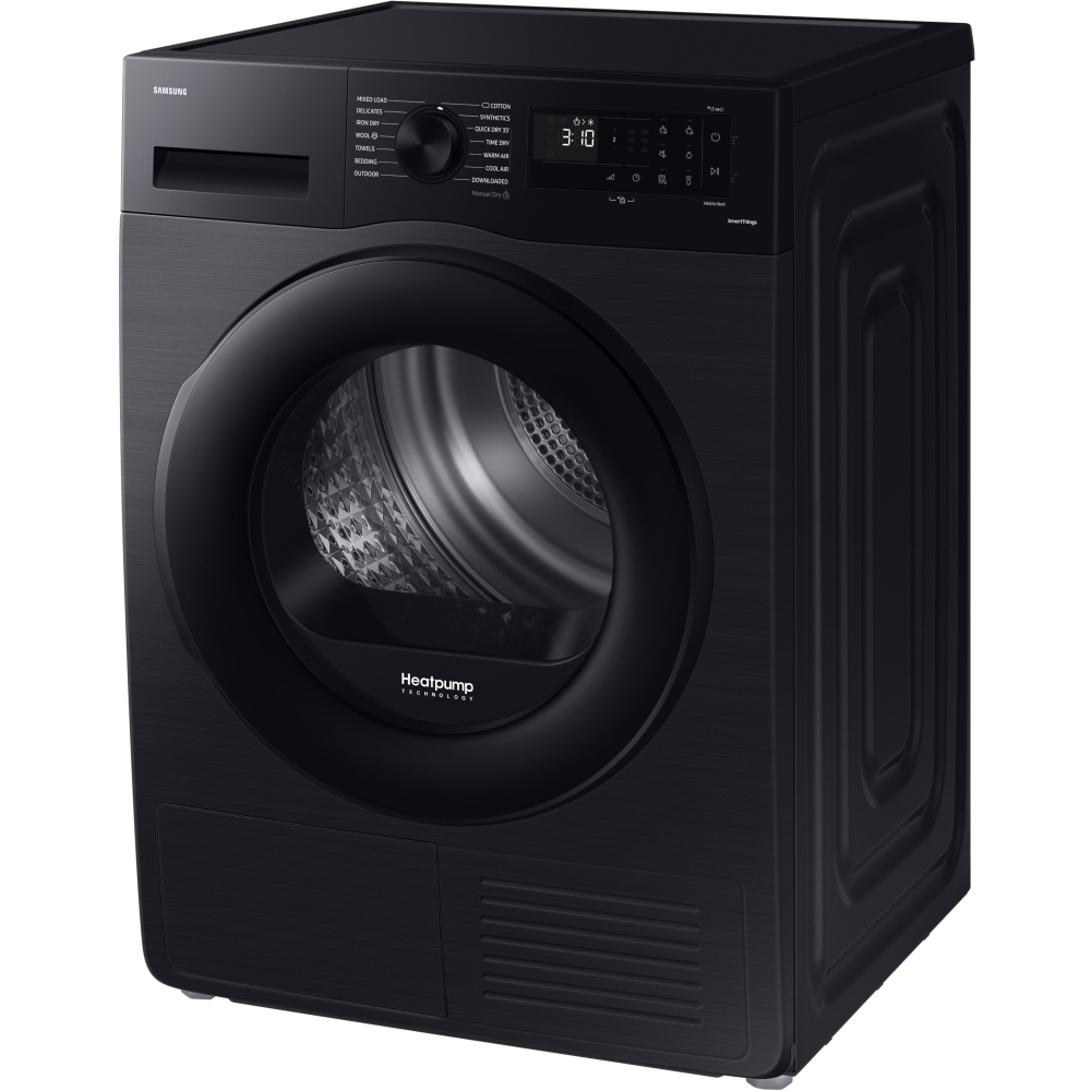 Samsung DV80CGC0B0ABEU Series 5 Heat Pump Tumble Dryer, 8kg, Black, A++ Rated