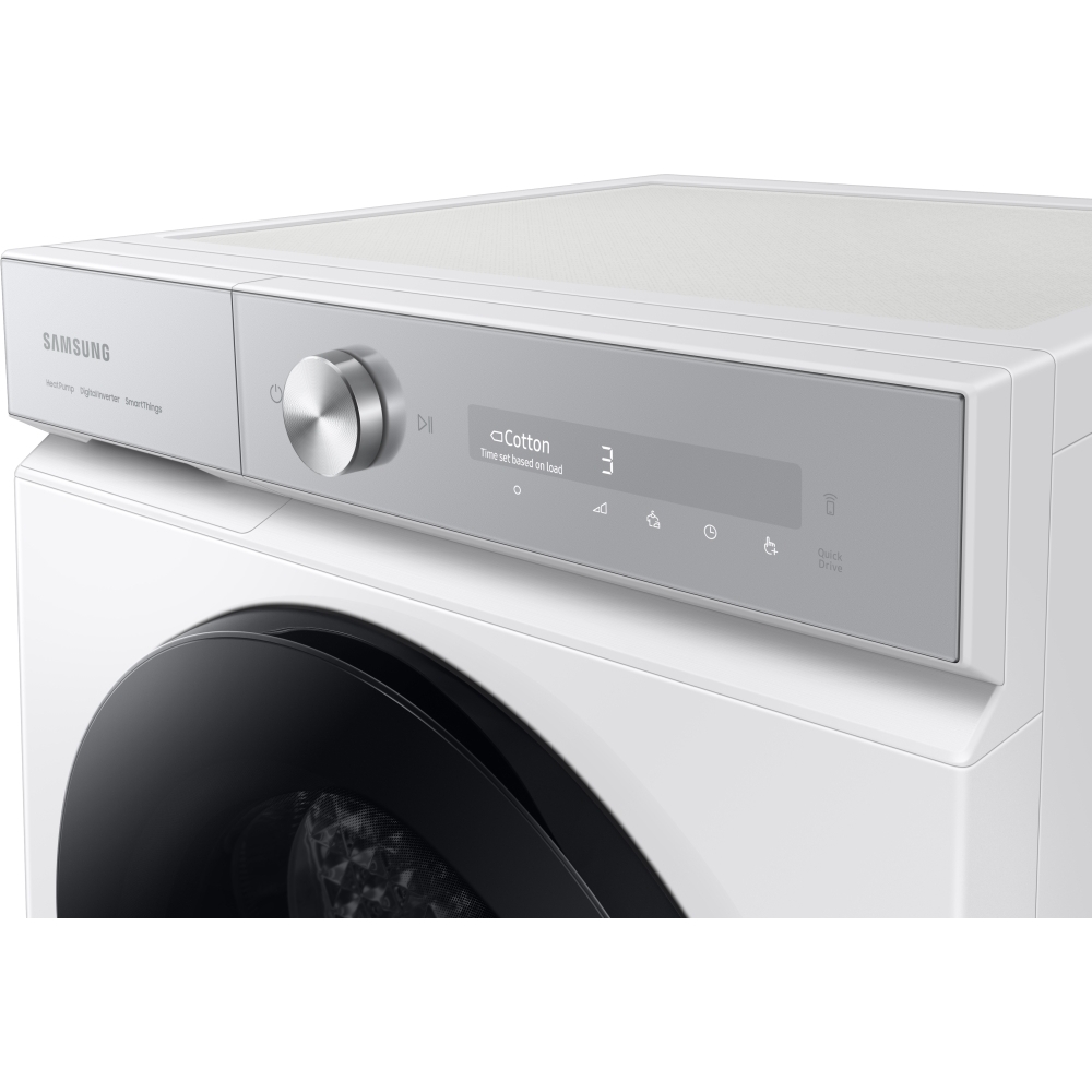 Samsung DV90BB9445GHS1 Series 8 Optimal Dry&trade; Heat Pump Tumble Dryer, 9kg, White, A+++ Rated
