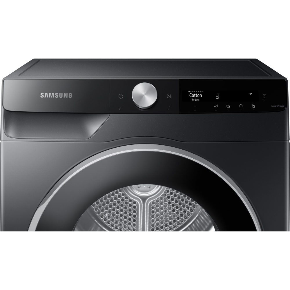 Samsung DV90T6240LB/S1 Heat Pump Tumble Dryer, 9kg, Black, A+++ Rated