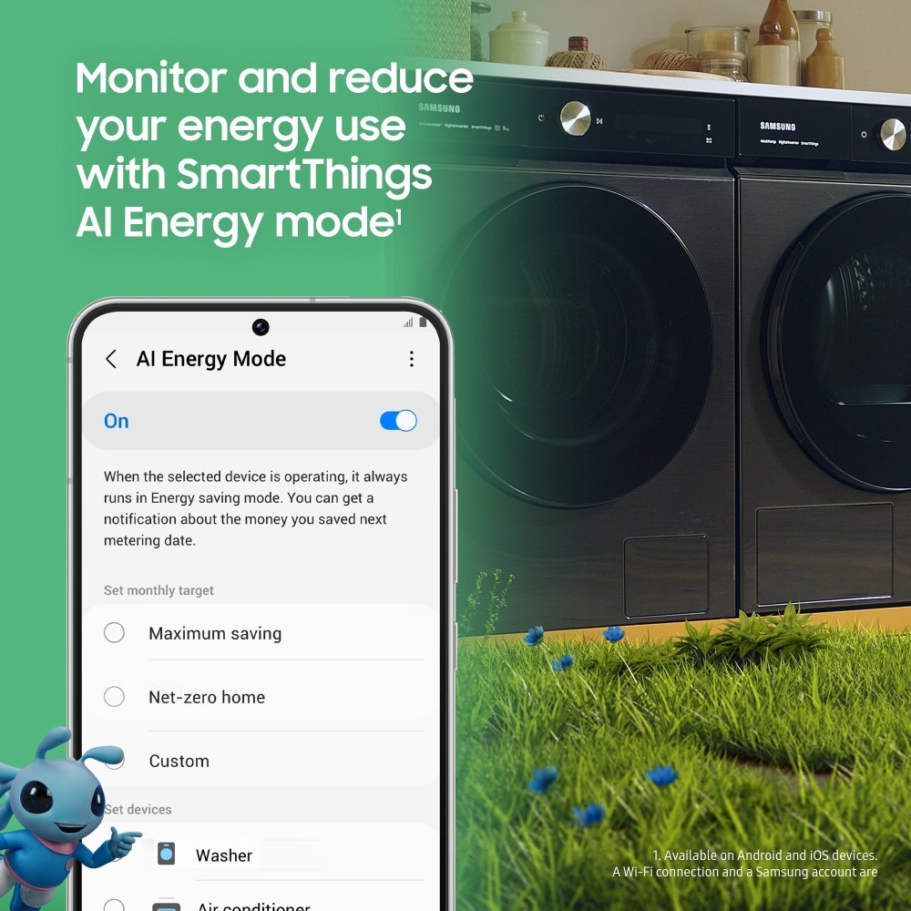 Samsung DV90T6240LB/S1 Heat Pump Tumble Dryer, 9kg, Black, A+++ Rated