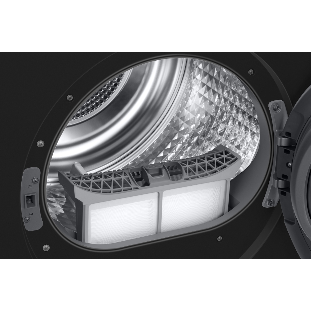 Samsung DV90T6240LB/S1 Heat Pump Tumble Dryer, 9kg, Black, A+++ Rated