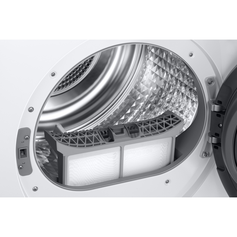 Samsung DV90T6240LH/S1 Series 6 Heat Pump Tumble Dryer, 9kg, White, A+++ Rated