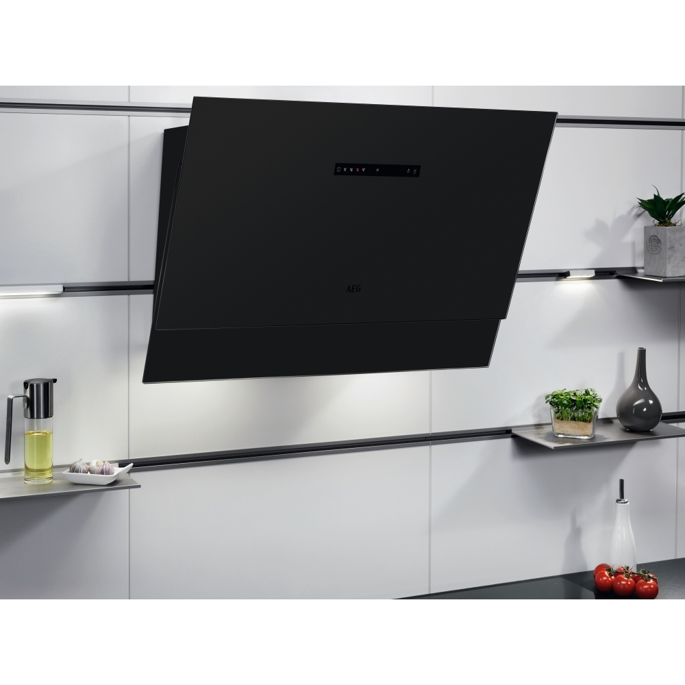 AEG DVE5671HR 9000 SilenceTech 60cm Chimney Cooker Hood, Matt Black, A Rated