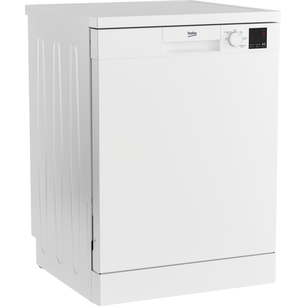 Beko DVN05C20W Dishwasher, 13 Place Settings, White, E Rated