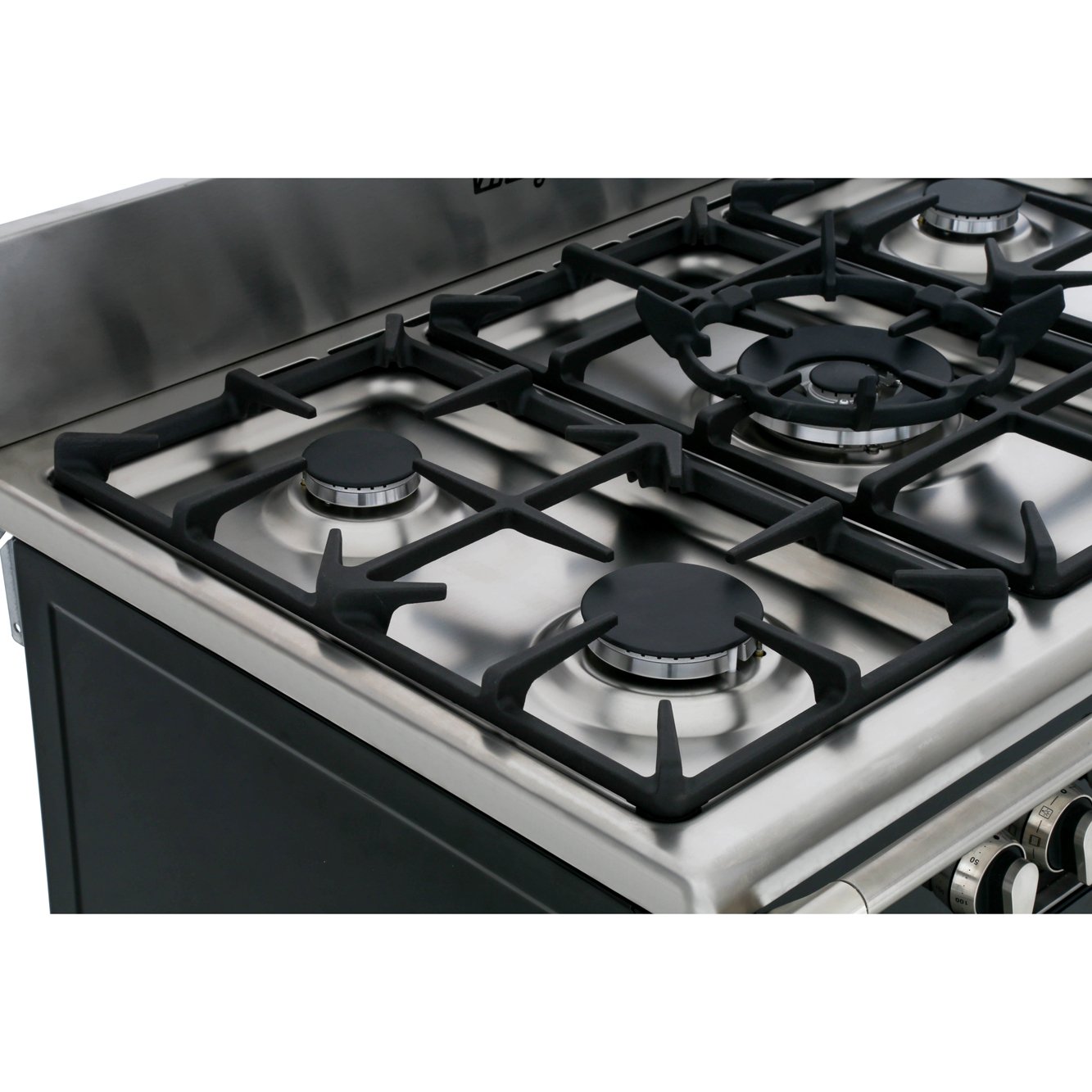 DeLonghi DVTR 906-DF/BL Vintage 90cm Dual Fuel Range Cooker, Stainless Steel, A Rated