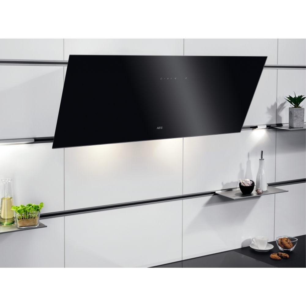 AEG DVX5961HB 6000 Hob2Hood 90cm Chimney Cooker Hood, Black, A Rated
