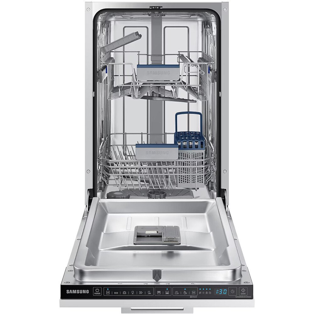 Samsung DW50DG430B00EU Fully Integrated Slimline Dishwasher, 9 Place Settings, D Rated
