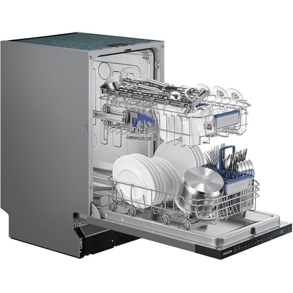 Samsung DW50DG430B00EU Fully Integrated Slimline Dishwasher, 9 Place Settings, D Rated
