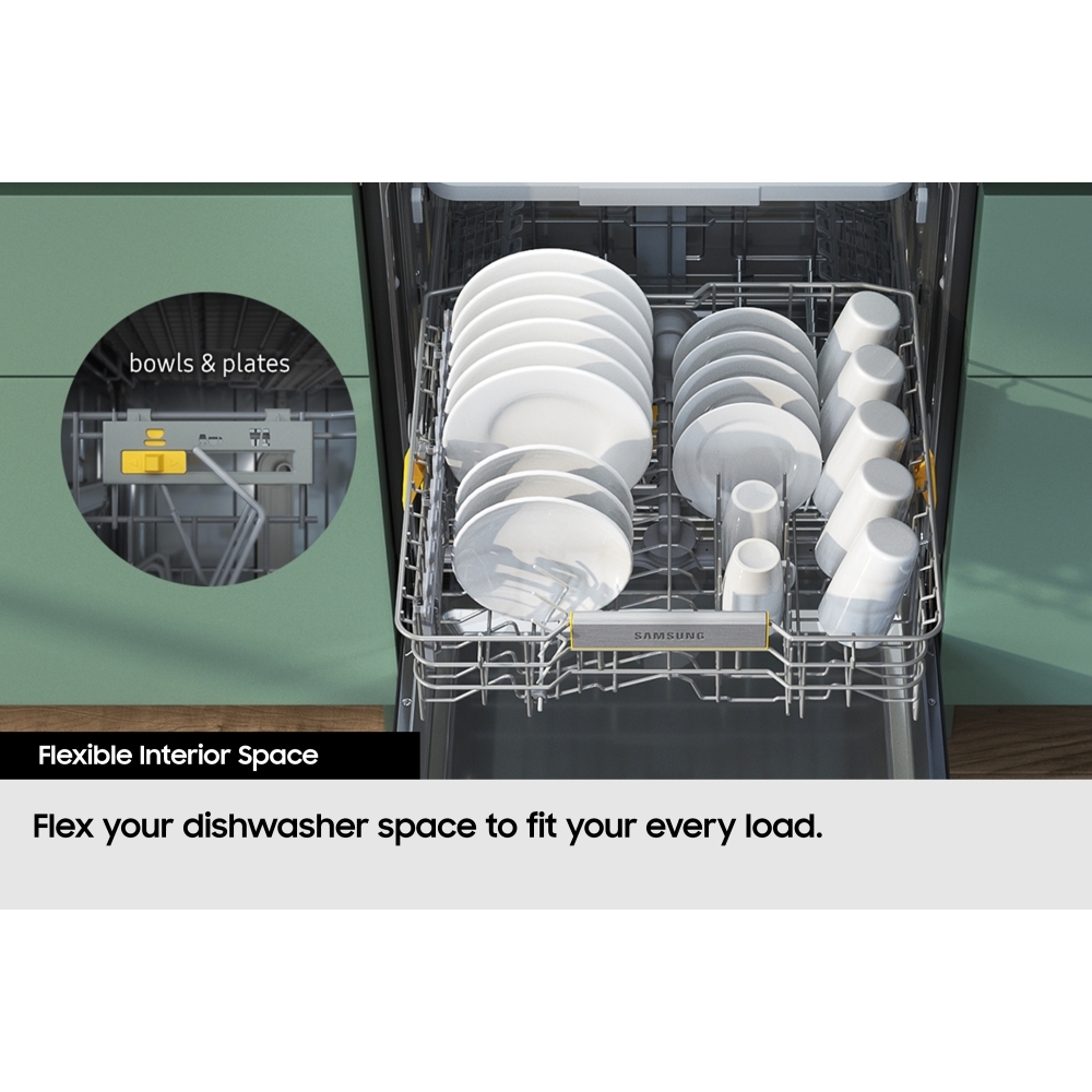 Samsung DW50DG430B00EU Fully Integrated Slimline Dishwasher, 9 Place Settings, D Rated