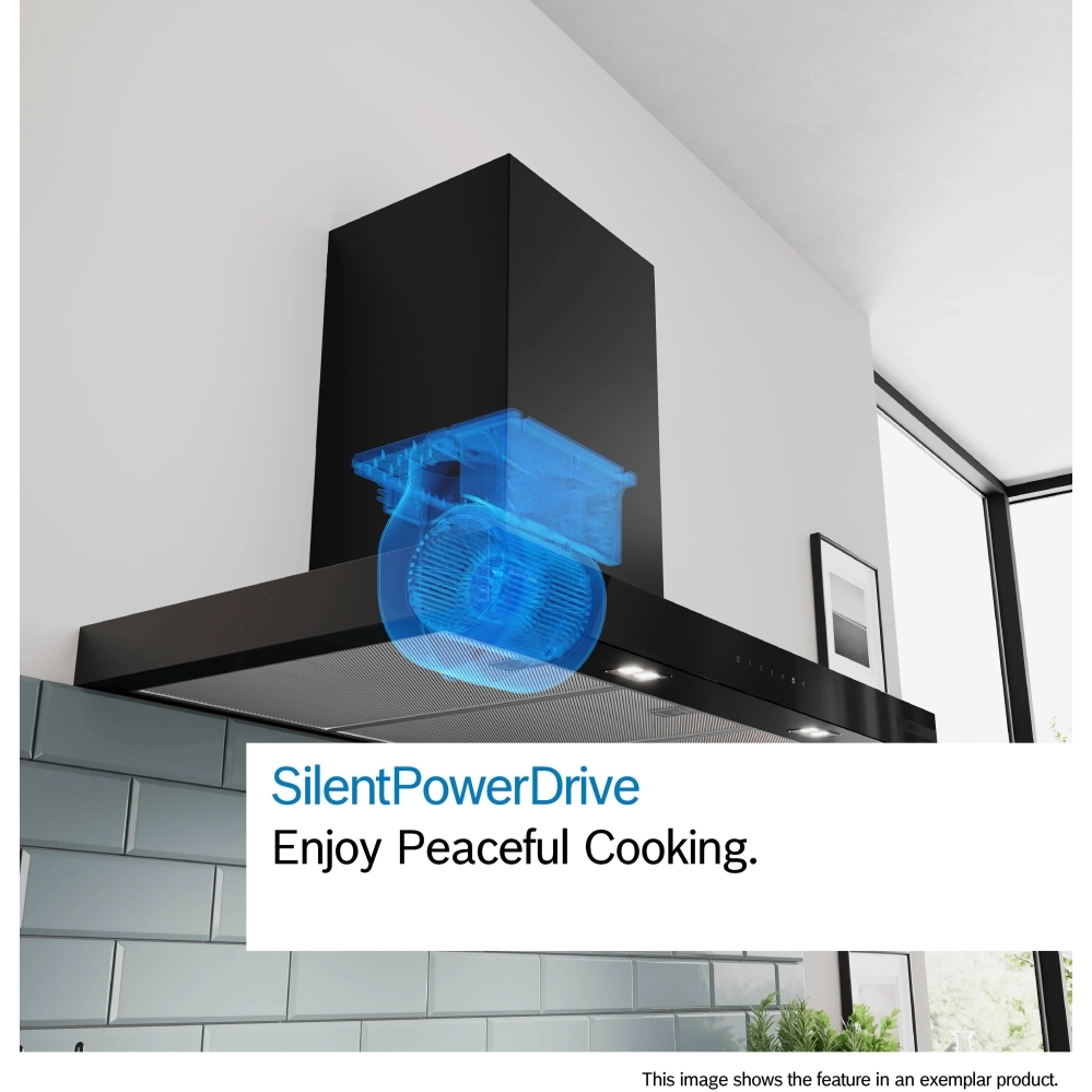 Bosch DWB67DN60B Series 6 60cm Chimney Cooker Hood, Black, A++ Rated