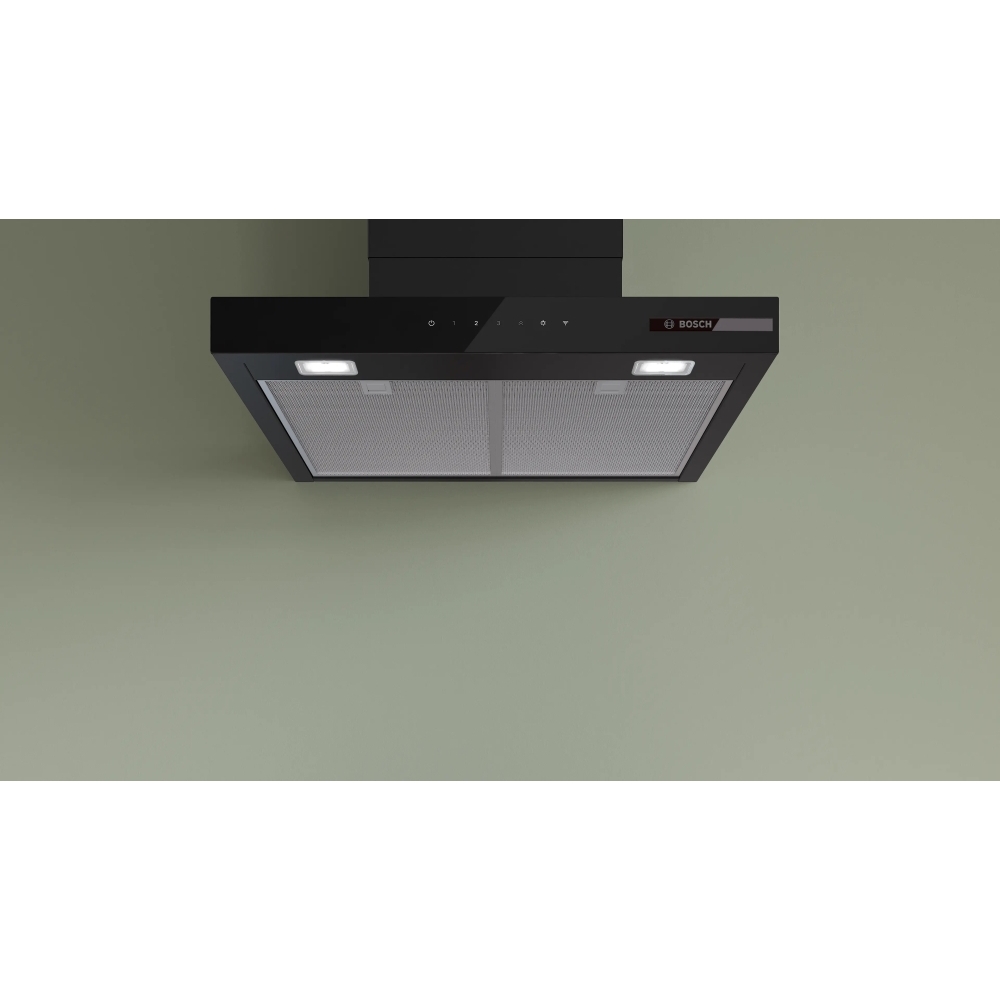 Bosch DWB67DN60B Series 6 60cm Chimney Cooker Hood, Black, A++ Rated