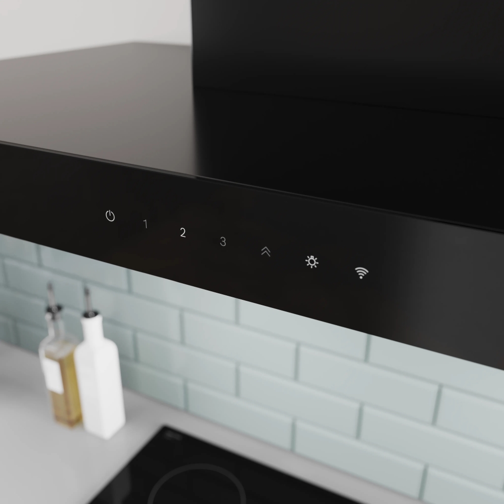 Bosch DWB67DN60B Series 6 60cm Chimney Cooker Hood, Black, A++ Rated